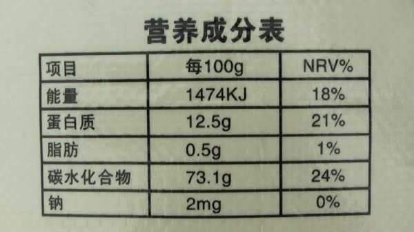 麦粉营养成分表（麦粉作用）